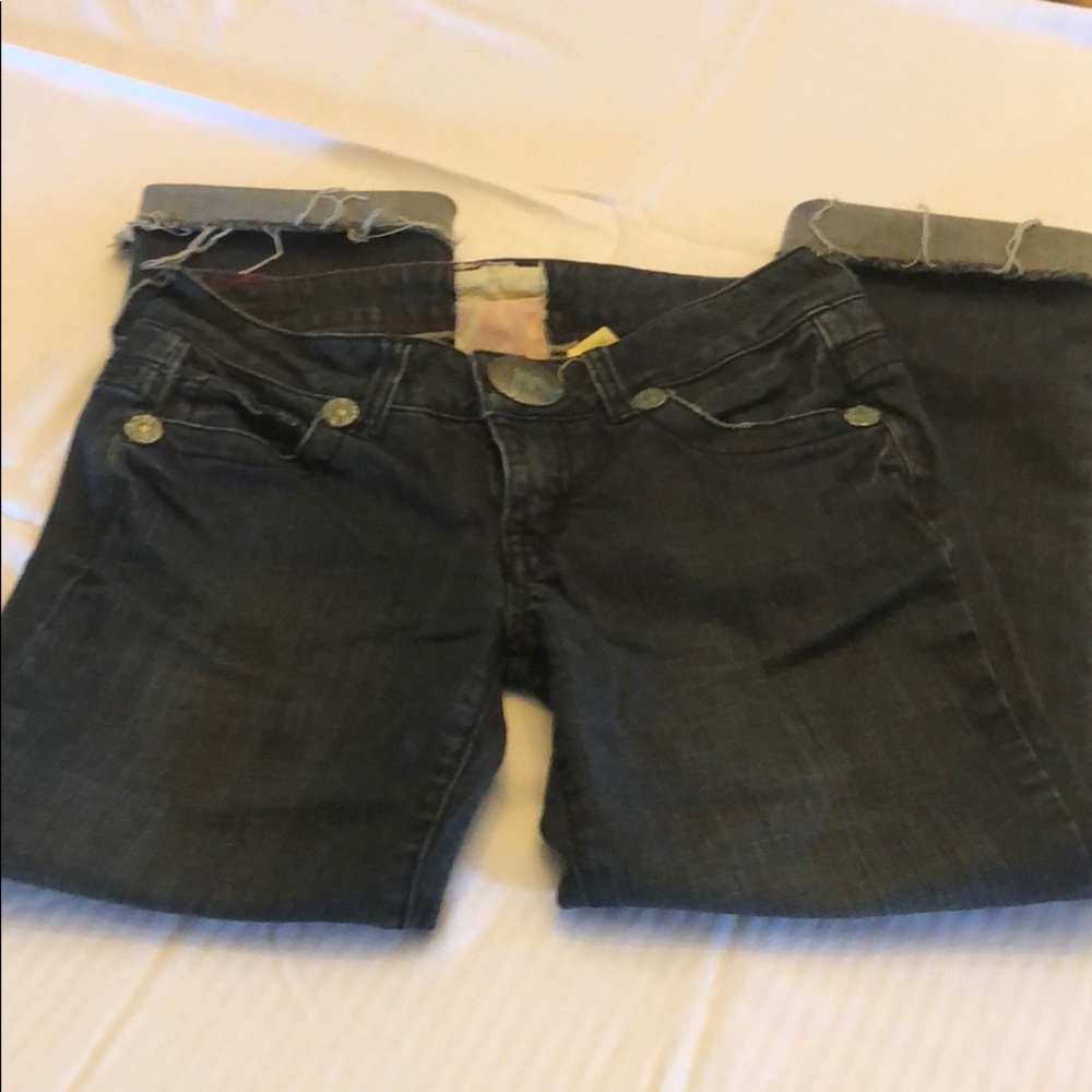 Cropped black jeans